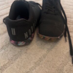 NOBULL Kids Black Sneakers with Colorful Sole